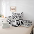 thumbnail image 5 of Homewish Chic Abstract Adult Bedding Comforter Set 7pcs, White Black Leopard Print Queen Bedding Sets, Modern Fashion Style Reversible Queen Sheet Sets, Microfiber Bedroom Decor, 5 of 7
