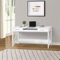 thumbnail image 3 of Saint Birch Alaska Wood 59.5 Inches Writing Desk in White, 3 of 6