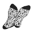 thumbnail image 5 of KLL Black Footprints Print Cool Socks Men's Women's Crew Socks Funny Crazy Novelty Stockings, 5 of 7