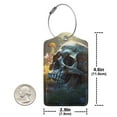 thumbnail image 4 of Pofeuu Flower Field Skull Print Luggage Tags, Privacy Cover ID Label with Stainless Steel Loop and Address Card for Travel Bag Suitcase-2 PCS, 4 of 5