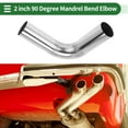 thumbnail image 2 of 90 Degree Mandrel Exhaust Pipe DIY Custom Car Modified Exhaust Pipe Tubing Piping 51mm/2" OD 200mm/7.87" Length 304 Stainless Steel Silver Tone, 2 of 7