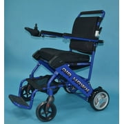 AIRHAWK Power Chair BLUE- Lightest Weight 41 lbs Airplane and Cruise Ready + 9 Free Accessories