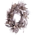 thumbnail image 2 of Vickerman 24" Artificial Silver Pinecone Needle Berry Christmas Wreath, Unlit, 2 of 6