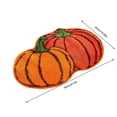 thumbnail image 3 of Decoraciones de Halloween, adornos de Halloween, alfombra de cachemira de imitación de calabaza, manta de entrada, manta de noche, 24 x 16 pulgadas, pequeña y bonita alfombra decorativa de nailon y el, 3 of 6