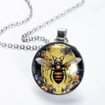 thumbnail image 2 of Honeybee Stunning Glass Design Circular Pendant Necklace - Unique Jewelry Gift for Her, 2 of 5