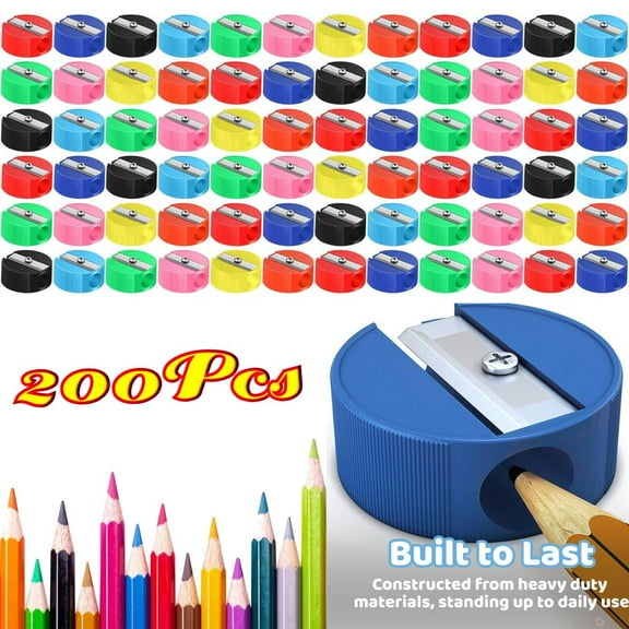 200 Pack of Bulk Wholesale Plastic Manual Handheld Pencil Sharpeners in Red, pencil sharpener handheld,sharpener pencil manual,pencil sharpener