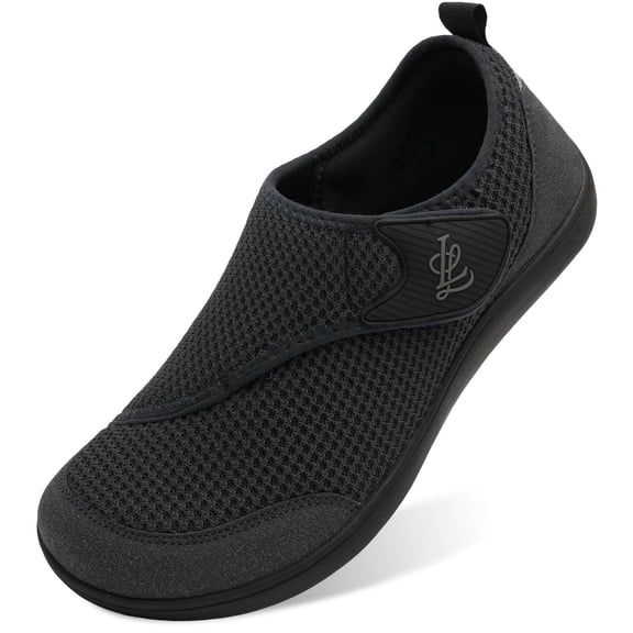 Barerun Mens Wide Diabetic Shoes Adjustable Barefoot Walking Shoes Breathable Zero Drop Sneakers for Wide Width