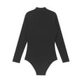 thumbnail image 6 of inhzoy Men's Mock Neck Press Button Crotch Shirt Long Sleeve Bodysuit Leotard Top Undershirt Black 4XL, 6 of 9