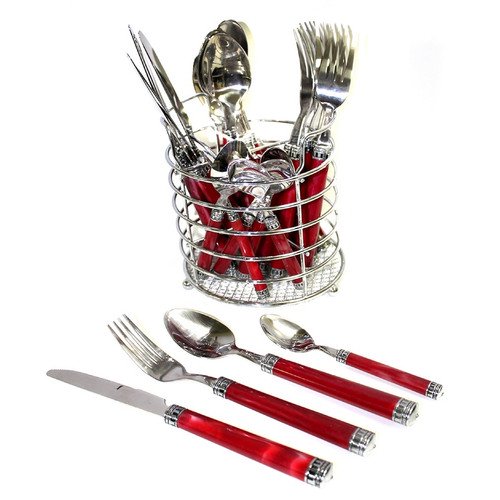 Nature Home Decor Rainbow Elite 24 Piece Flatware Set Service For 6 Walmart Com Walmart Com