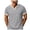 Grey, variant on Leey-World Tshirt for Men Men's Casual Henley Shirt Short Sleeve Cotton Pique Band Collar Shirt Summer Button Basic Tee Shirts(Dark Green,L)