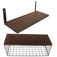 thumbnail image 1 of WEUVEB Farmhouse Floating Shelf Iron Storage for Living Room 1 Set, 1 of 8