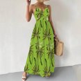SGQSRQJ Dress Summer Womens Sleeveless Casual Summer Floral Print Dress