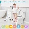 thumbnail image 4 of Asiento de inodoro Forbena para ir al baño con taburete y escalera, 4 of 6