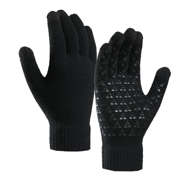 Guantes cálidos de invierno Naiovety 1 par para pantalla táctil exteriores senderismo ciclismo camping negro 21x10.5cm