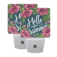 thumbnail image 7 of Hello Summer Leaf Flower Night Light 2 Pack LED Nightlight Plug into Wall Dusk to Dawn Sensor Soft White, 7 of 7