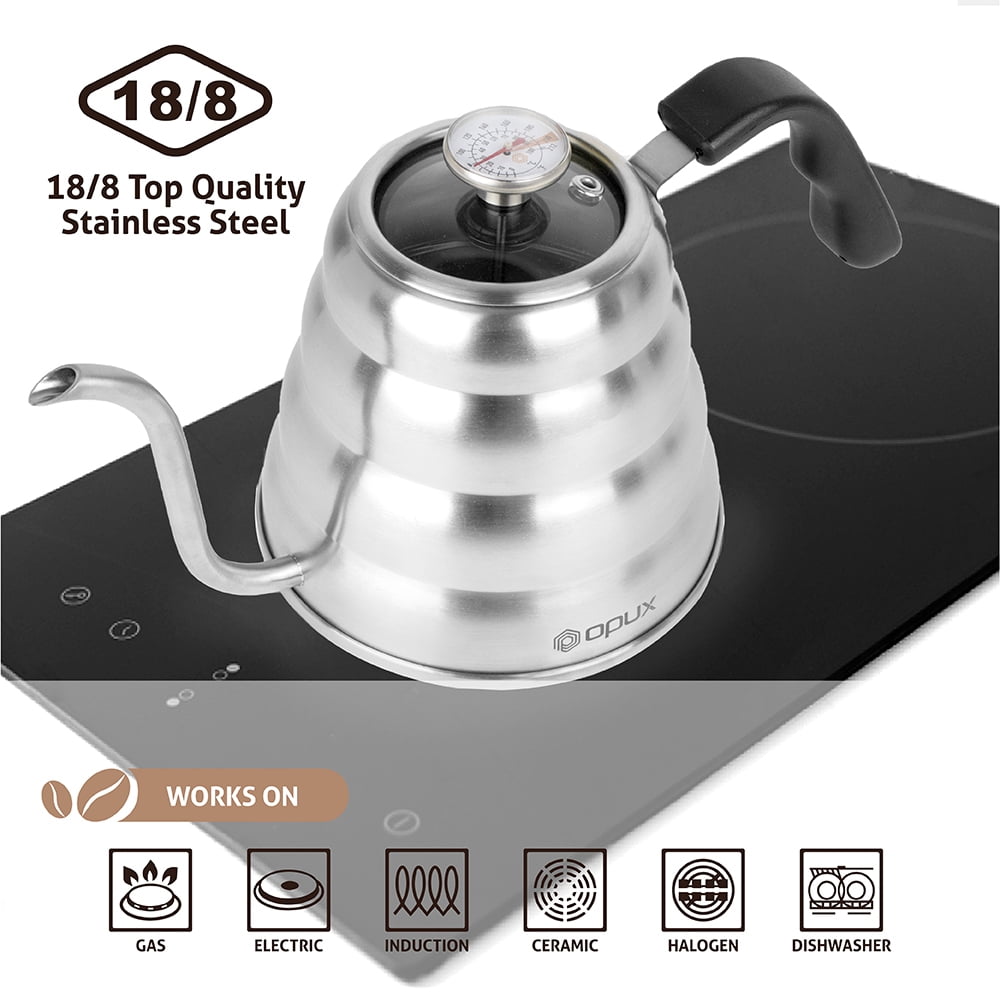 Pour Over Gooseneck Kettle with Thermometer – OPUX