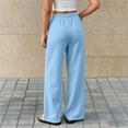 thumbnail image 6 of DJDLJWCJ Teen Girls Fleece Lined Sweatpants 5-15 Thickened Winter Warm Wide Leg Athletic Pants Elastic Waist Side Pocket Casual Pants Blue Size 9, 6 of 9