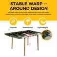 thumbnail image 4 of Black Christmas Table Cloths for 3 Foot Rectangle Tables, Xmas Tree Ball Snowflake Winter Gifts Patio Waterproof Elastic Fitted Tablecloths, Washable Rectangular Table Cover for Camping, 4 of 8