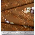 thumbnail image 2 of Soimoi Brown Cotton Voile Fabric Foodgrain Bags Kitchen Print Fabric by the Yard 42 Inch Wide, 2 of 3