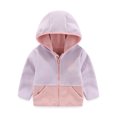 thumbnail image 3 of Ulitacool Boys Winter Coats Long Sleeve Boys Cozy Hooded Jacket For Autumn And Winter Warm Thickened Elastic Polar Outerwear Soft Playsuit Pink 6-7 Years, 3 of 3