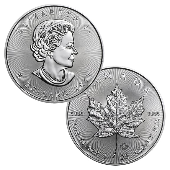 RCM - Royal Canadian Mint 2017 $5 Maple Leaf - 1oz .9999 Silver Coin - Brilliant Uncirculated
