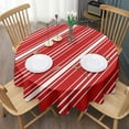 thumbnail image 3 of Christmas Round Tablecloth 70x70in(178x178cm) – Waterproof Polyester Table Cover with Full Print Design, Wrinkle Resistant & Washable for Kitchen Dining Party Decor, 3 of 6