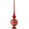 thumbnail image 1 of 15" Burgundy and Gold Glass Christmas Tree Topper, 1 of 1