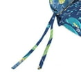 thumbnail image 6 of Jordan Manufacturing 44" x 22" Vista Navy Floral Rectangular Outdoor Chair Cushion with Ties and Hanger Loop, 6 of 9