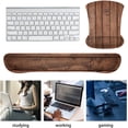 thumbnail image 3 of Keyboard Wrist Rest Pad and Mouse Pads with Wrist Rest Support Set Memory Foam Ergonomic Mouse Pad Easy Typing & Pain Relief for Home Office Computers,Laptop,Gaming-Wooden, 3 of 6