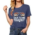 thumbnail image 2 of Women's Summer Short Sleeve T-Shirt Talk to ME Goose Letter Print Fashion Crew Neck Tee, 2 of 5