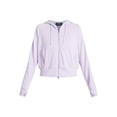 thumbnail image 7 of Athletic Works Women's Mineral Wash French Terry Cropped Zip Hoodie, Size XS-XXXL, 7 of 7