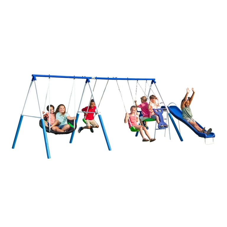 XDP Recreation All Star Metal Swing Set, Playground Playset for 7