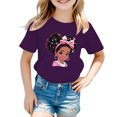 thumbnail image 2 of Girls' Short Sleeve Cartoon Painted Graphic T-Shirt, Everyday Casual Wear, Soft & Comfortable Fit Tops ,3-4 Years, 2 of 5