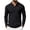 #02 Black 【Mix & Match: Essential Colors in Stock】, variant on Men's Casual Fashion Solid Color Short Sleeve Standing Collar Half Button Blouse Shirt Top for Daily Work Office Business Casual Modern Outfit | AESTIVO,Black XL