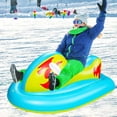 thumbnail image 2 of WJCA All-Ages Inflatable Snow Tube with Secure Rope & Buckle, for Winter Sport Fun and Family Outdoor Activities, Multi-Color Design, 2 of 9