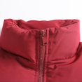 thumbnail image 6 of yuCgh Men's Stand Collar Puffer Jacket, Long Sleeve Zip Up Cotton Coat, Thickened Warm Loose Fit for Winter Casual & Outdoor Protection,Wine,2XL, 6 of 9