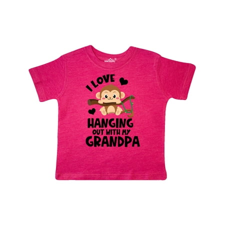 

Inktastic Monkey I Love Hanging out with My Grandpa Gift Toddler Boy or Toddler Girl T-Shirt