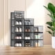 thumbnail image 3 of 33.5 * 25.5 * 17.5 cm shoe box Shoe storage box (12 pieces per pack) Transparent Shoe box Foldable shoe box Suitable for wardrobes, entrances, corridors, bedrooms - Black, 3 of 8