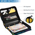 thumbnail image 4 of Haosy 3 Ring Zipper Binder with Shoulder Strap Waterproof Trapper Keeper 2 Inch D-Ring 500 Sheets Capacity, Random Color Dots, 4 of 6