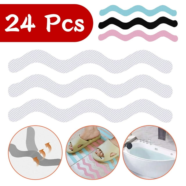 AMERTEER 24 PCS Anti Slip Shower Stickers Safety Bathtub Strips