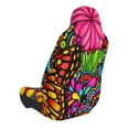 thumbnail image 2 of Wukai Butterfly Garden Full Set Car Seat Covers with Soft Padding Universal Auto Front Seats Protector and Cushion Mat, 2 of 5
