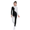 thumbnail image 4 of iixpin Girls' Gymnastics Leotards Sports Activewear Full Body Long Sleeve Unitard Catsuit Athletic Dance Bodysuit White 16, 4 of 6
