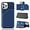 Blue, variant on Creative Business PU Leather Phone Case for iPhone 12 11 Pro Max Plus Mini with Card Holder Case Card Slots Bracket Function Durable Shockproof Cover Black