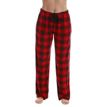 

Just Love Fleece Pajama Pants for Women Sleepwear PJs (Red Black Buffalo Plaid - Hacci Fabric 1X)