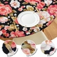 thumbnail image 4 of Pioneer Flower Floral Print Pattern Round Fitted Tablecloth with Elastic Edge,Dining Table Cover Waterproof,Outdoor Round Tablecloth for Camping,Dining,Indoor and Outdoor, 4 of 7