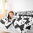 thumbnail image 4 of Erosebridal Black Bowknot Kids 7pcs Bedding Comforter Set,Cute Polka Dots Queen Bedding Sets For Kids Girls,Reversible black, 4 of 7