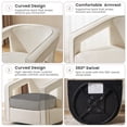 thumbnail image 5 of Furniliving Swivel Accent Chair, Upholstered Barrel Chair with Removable Seat Cushion, Modern Armchair for Living Room Bedroom(White), 5 of 10