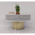 thumbnail image 2 of Handmade Bone Inlay Coffee Table: Targua Pattern Round Table, 2 of 4
