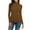 Coffee, variant on Women Casual Solid Long Sleeve Turtleneck Blouse Tops Slim Fit Stretchy Layer Tee Shirts