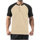thumbnail image 1 of pstuiky Camisa de manga corta para hombre, Camisa informal de moda para hombre, con botones, color a juego, bolsillo en el pecho, manga corta y solapa camisas casuales para hombre m, 1 of 7